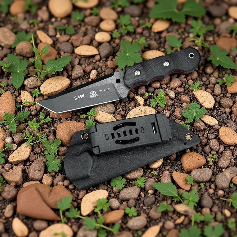 

TOPS EDC Тактический нож с фиксированным лезвием 8Cr13Mov Лезвие G10 Ручка Открытый Туризм Кемпинг Охота Резка Инструменты для выживания с ножнами