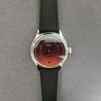 MERKUR Men Watch 38mm Manual Winding Mechanical Wristwatch Gradient Red Dial Sapphire M01D Mov.