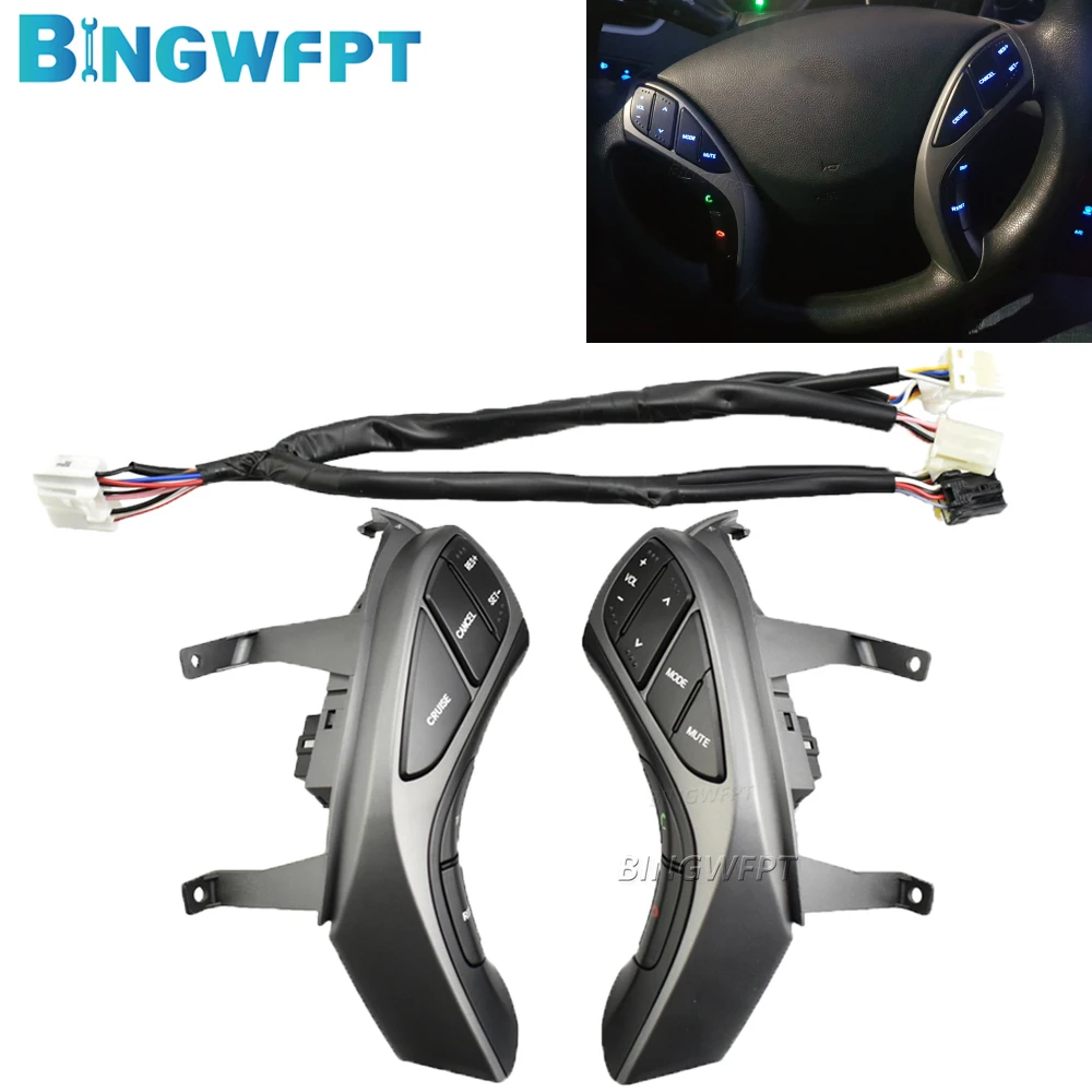 For Hyundai Elantra 2010 2011 2012 2013 2014 2015 2016 Multifunction Control Steering Wheel Volume Audio Cruise Switch Buttons