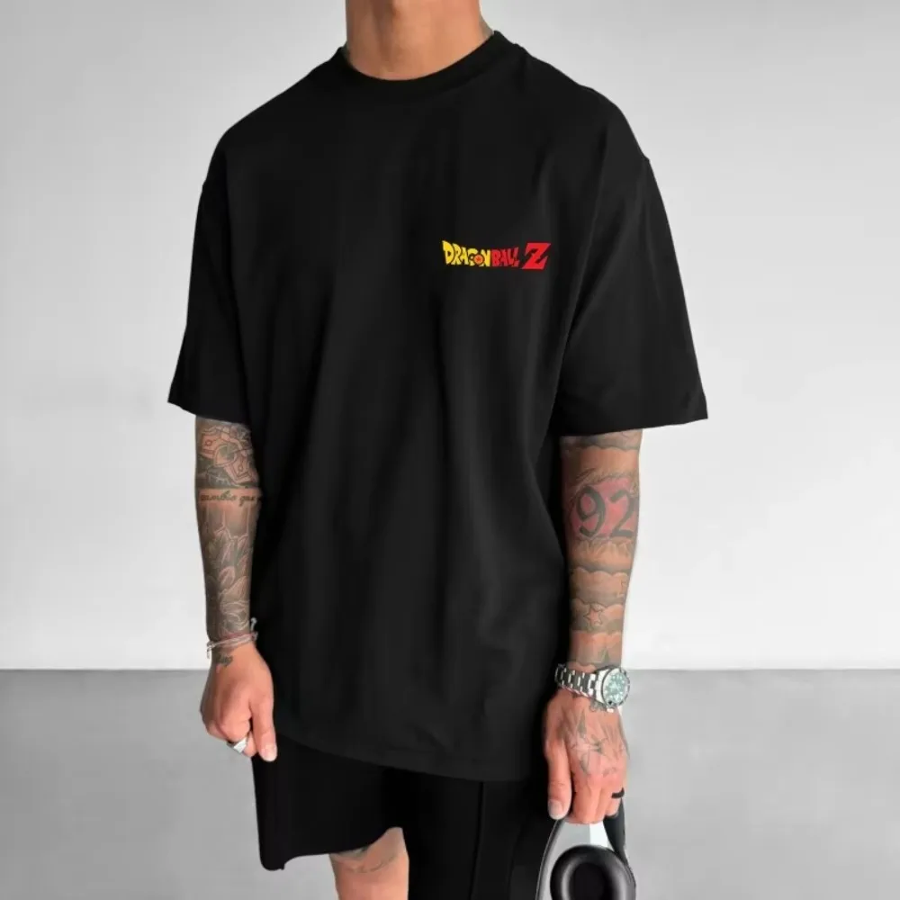 La maglietta da uomo Dragon Ball trasforma in Wukong Anime giapponese Summer Boy Abbigliamento genitore-figlio da strada a maniche corte per bambini