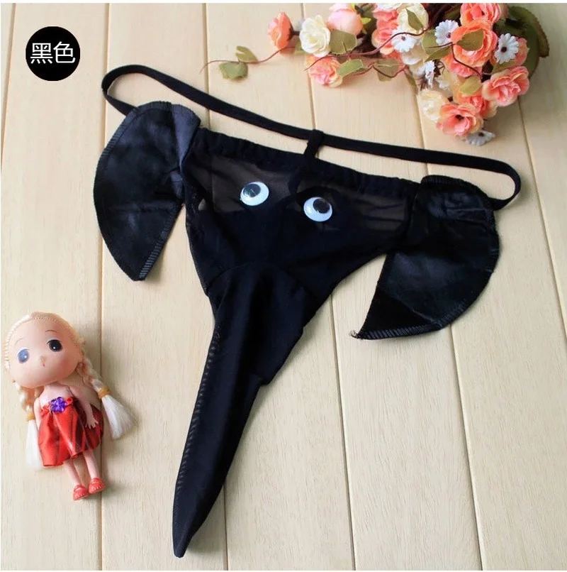 Sexy Men Underwear Elephant Bulge Pouch Mens Elastic T Back Lingerie Thong Erotic Underwear Gay Sexy Sissy Thong Panties