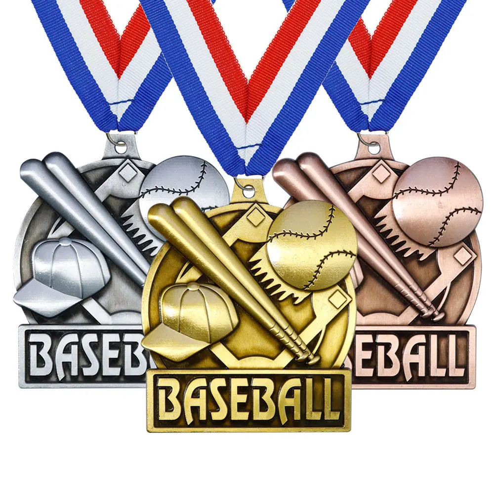 Custom Baseball Honor Medal Metal Zinc Alloy Plating Ancient Medal Universal Medal in Stock