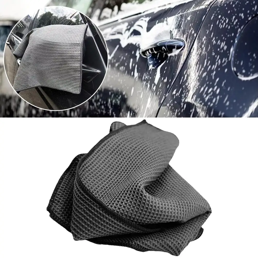 40*40cm Car Wash Towel Glass Cleaning Water Drying Microfiber Window Clean Wipe Auto Detailing Waffle Weave For Car Wash W5S4