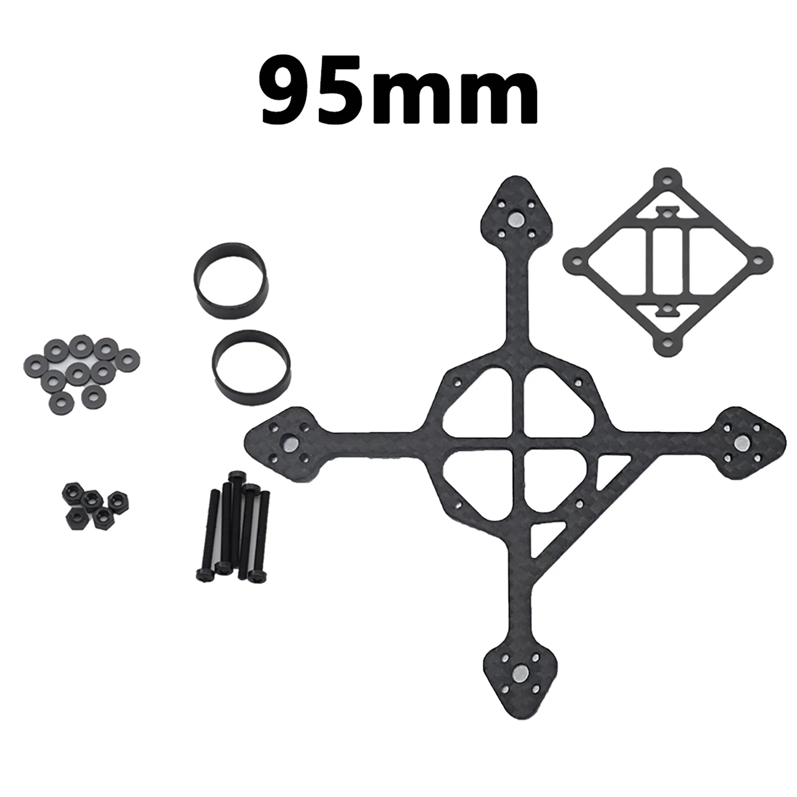 65mm 75mm 85mm 95mm Radstand 3K Carbonfaser-Bodenplatten-Rahmenkit 3-8g Toothpick Whoop Mini RC Drohne FPV Racing Quadcopter