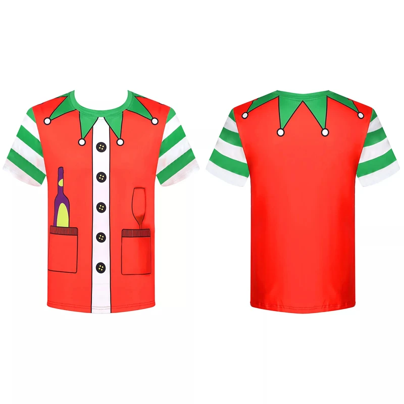 

Christmas Men's T Shirt 3d Print Casual Short Sleeve Tee Street Fashion O Neck Male Xmas Oversized Funny Cosplay Clothing Tops
