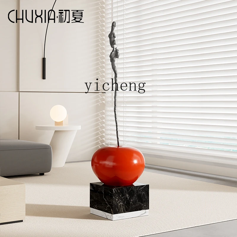 

XL cherry large ornament art high-end sculpture living room entrance TV cabinet next to floor decoration