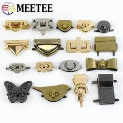 2Pcs Meetee Bag Clasp Clip Buckle Metal Turn Lock Closures for Handbag Purse Hardware Clasps Making Supplies Accessories