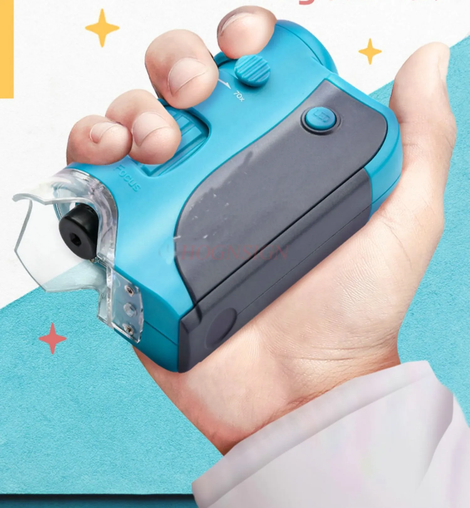 Clear exemption bracket handheld portable microscope with mini primary school children's science experiment toy