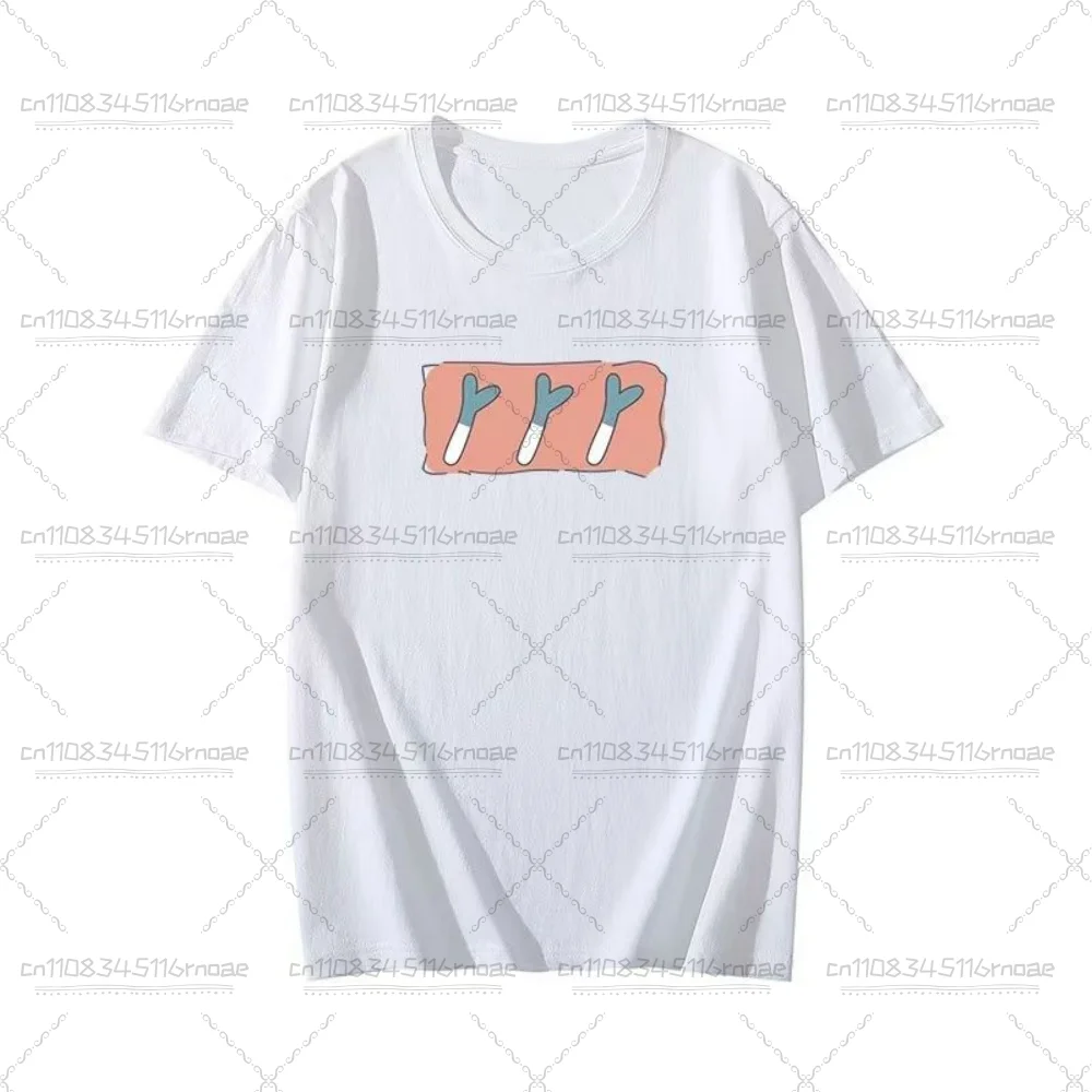 

New Cartoon Hatsune Miku Cartoon O Collar Short Sleeve Cotton T-shirt For Men and Women In Summer Anime Loose Casual Clothes