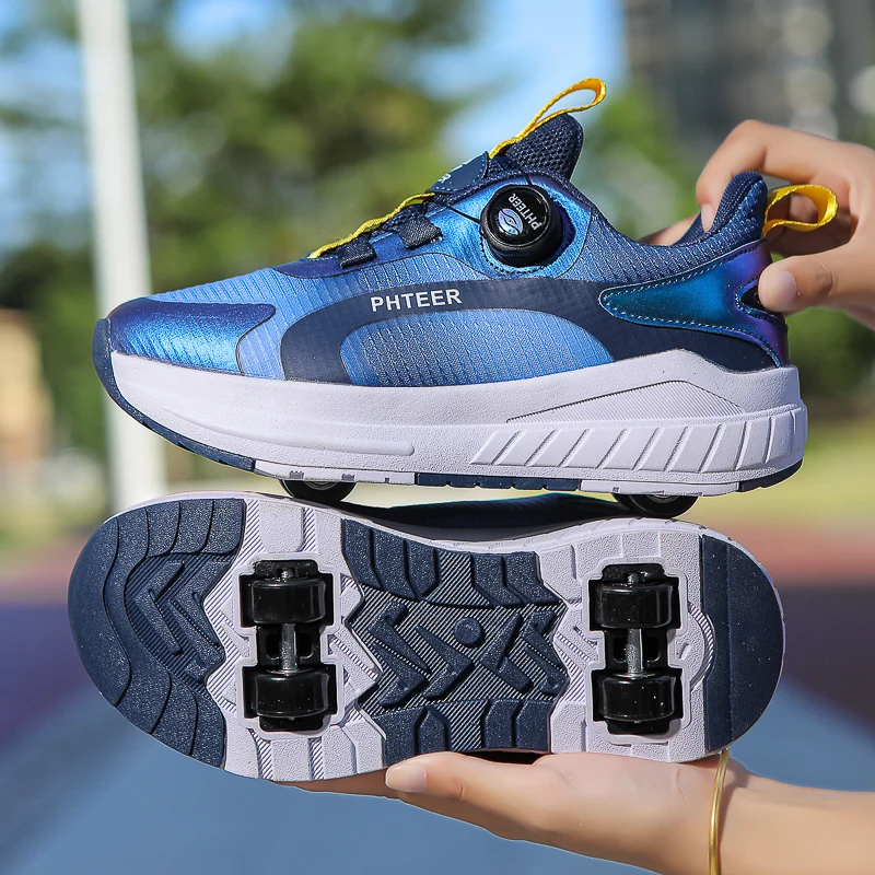 

Wheels Roller Skating Shoes With Light Magic Stick Walking Shoes Detachable Wheels Roller Skate Shoes For Teenagers