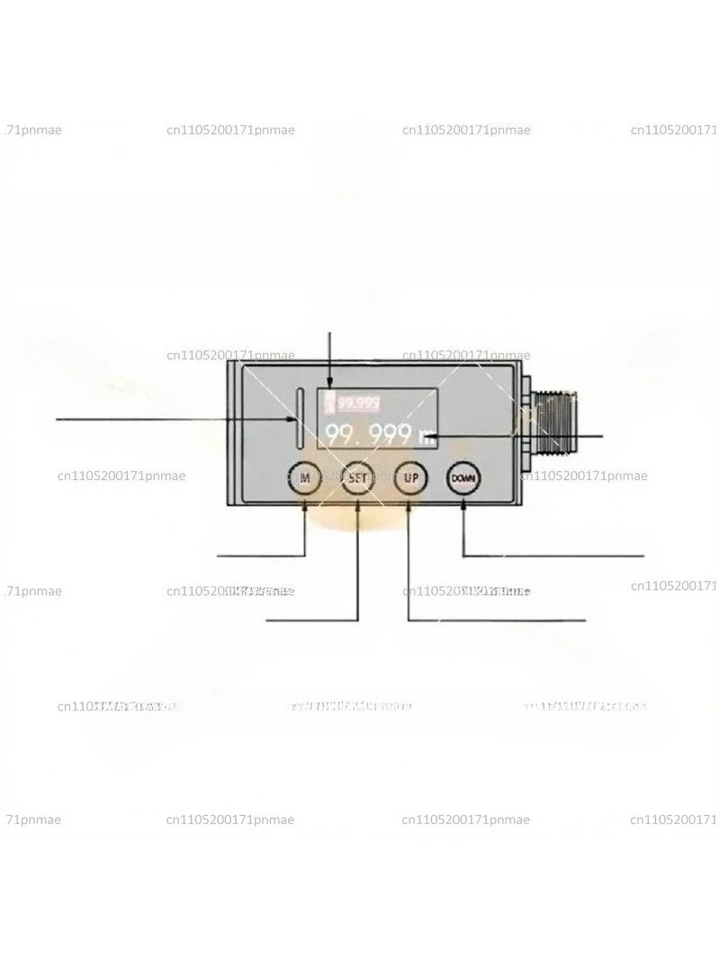 Waterproof Displacement Sensor 50m Range RS485 Output Digital Display Long Distance Measurement