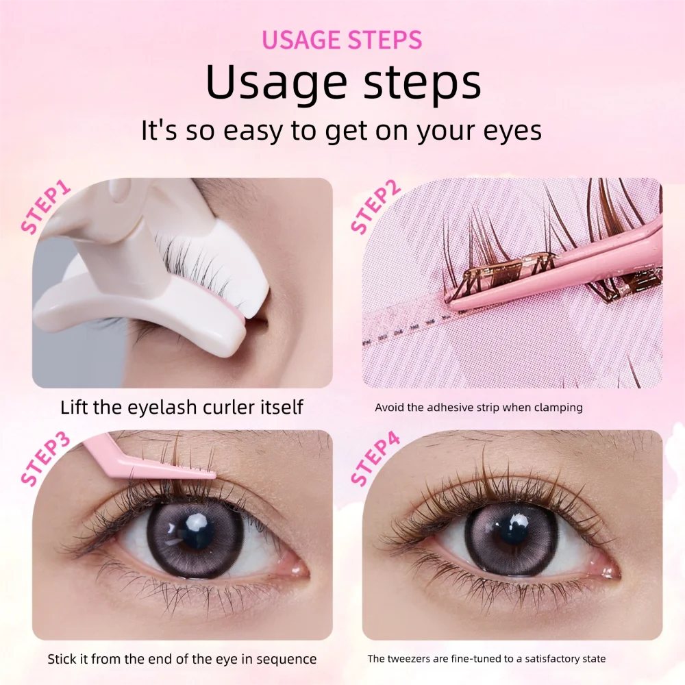 Populaire 3D Zonnebloem Valse Wimpers Geen Stengels Geen Lijm Bruine Kleur Nep Wimpers DIY Handgemaakte Manga Wimpers Make-Up Benodigdheden