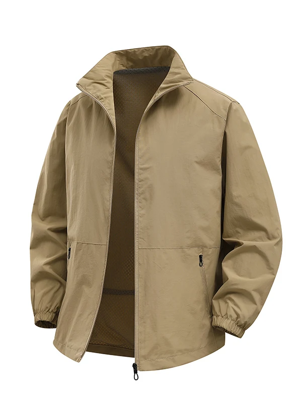 

Pierre Cardin Мужская куртка с воротником-стойкой, легкая повседневная свободная посадка, весенне-осенняя новая рабочая одежда, верхняя одежда