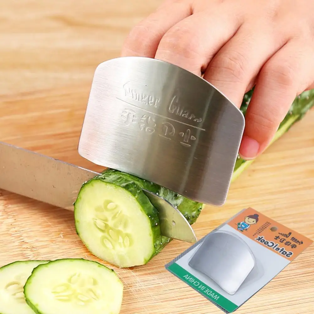 Stainless Steel Finger Protector Anti-cut Vegetable Cutting Hand Protecter Finger Guard Hand Finger Protector Kitchen Gadgets