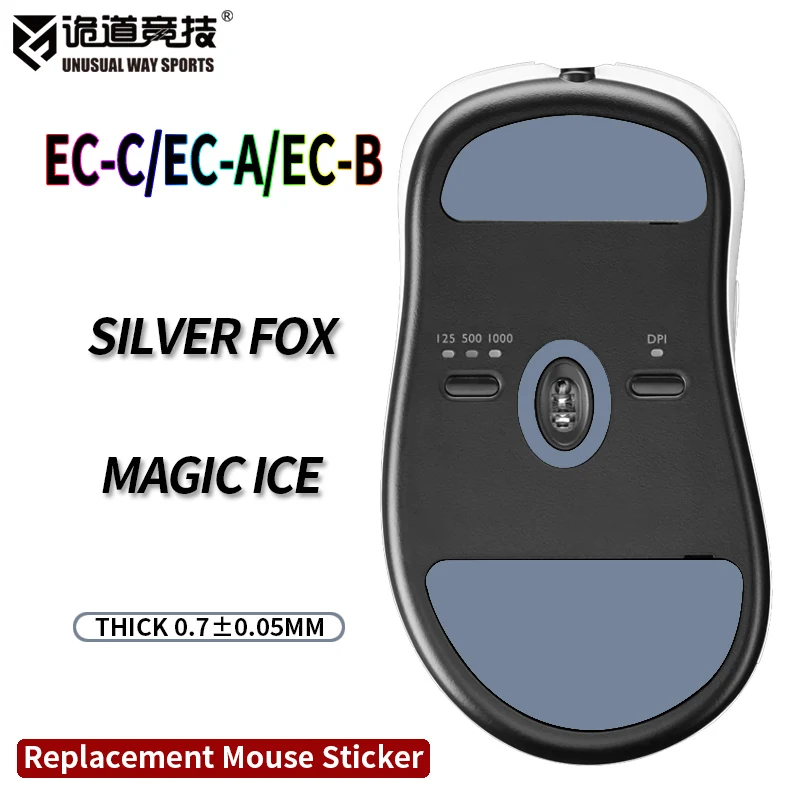 InsolitoWaySports Mouse Pattini Piedi Benq Zowie EC1 EC2 EC3 ECA ECB ECC Superficie curvata PTFE Anti collasso Magic Ice Fox