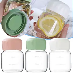 Small Cute Soy Milk Coffee Mug Borosilicate Glass Mini Water Cup Leak-proof Glass Water Bottle Breakfast Cup