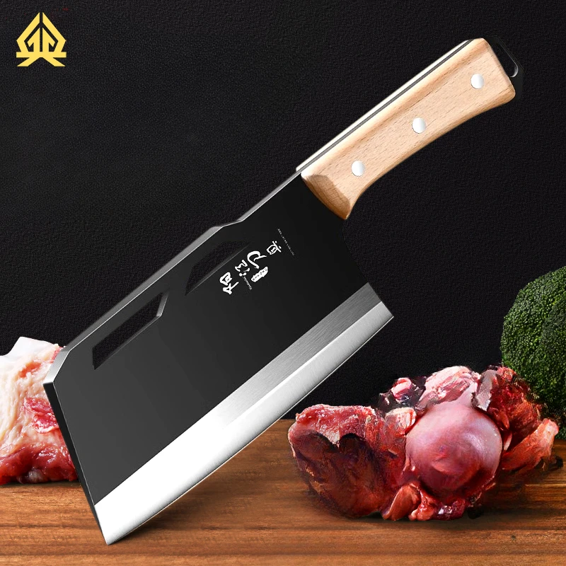 High-Carbon Steel Kitchen Knife, Stainless Steel Home Use Knife, Meat Cutters, Fruit Knives, High-Hardness Wood Handle Knife