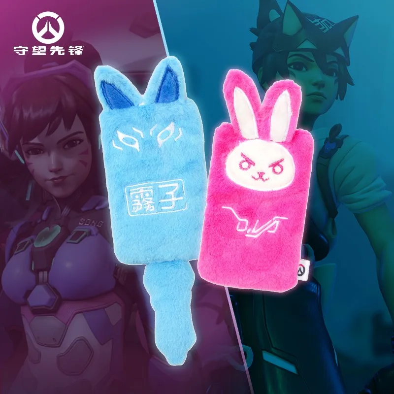 

[Official]Game Overwatch Plush Card Holder Cute D.Va Kiriko Bus Card Bank ID Card Protective Backpack Pendant Cosplay Gifts