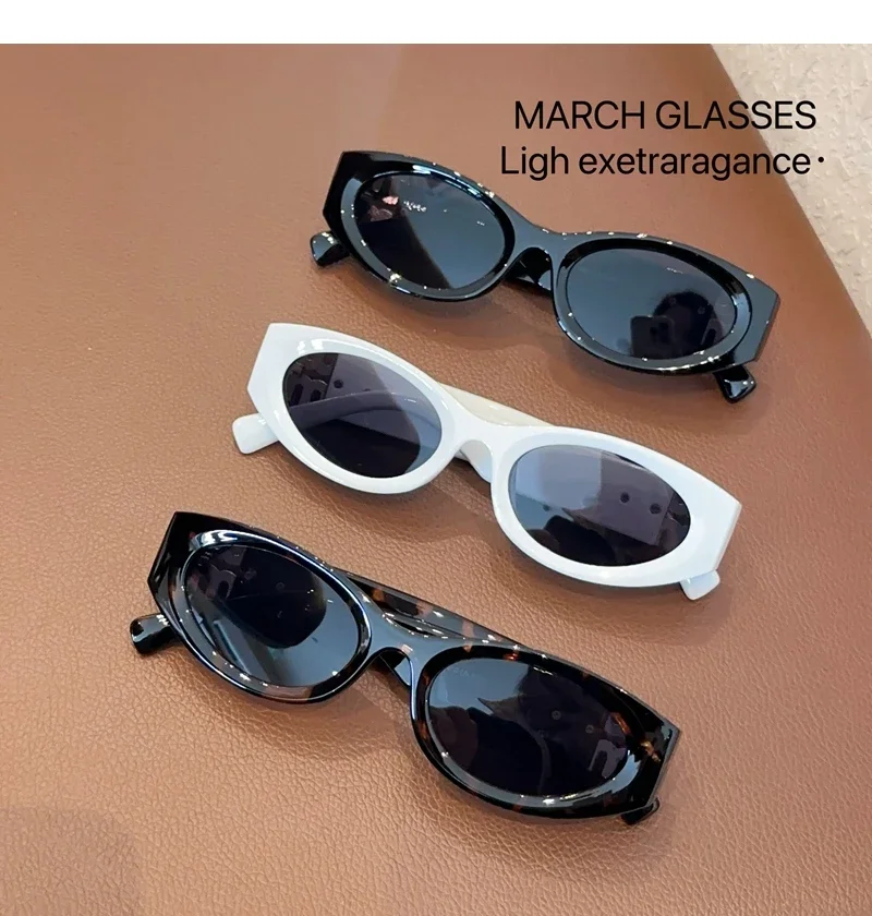 Retro Oval Tortoise Shell Sunglasses Gold Accent Small Frame Shades  Fashion Eyewear for Women Gafas De Sol Luxury Sun Glasses view 3