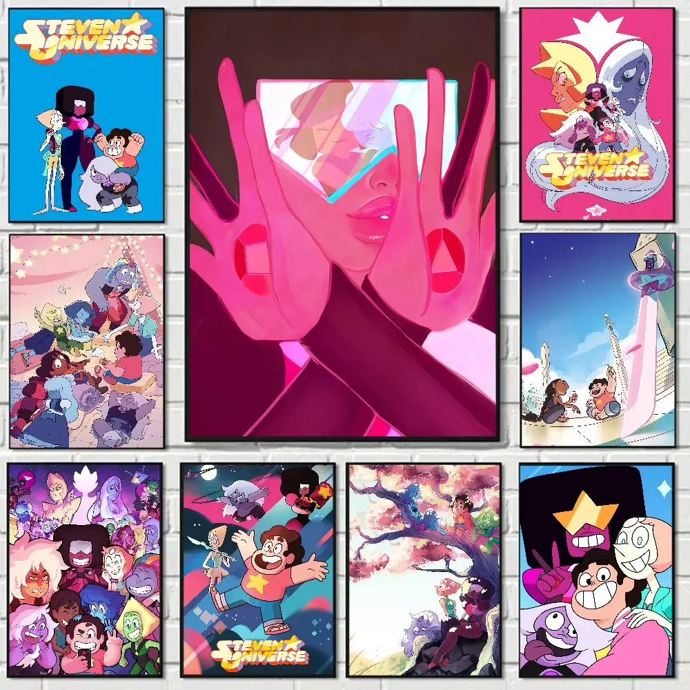 Anime Steven Universe Anime Poster Wall Art For Home Bar Cafe Movie Theater Decor DIY Vintage Print For Un