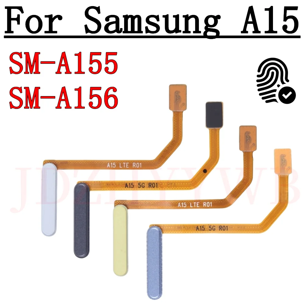 Return Key Fingerprint Sensor Flex Cable For Samsung Galaxy A15 5G A156 A155 Replacement Home Button Finger Print Scanner