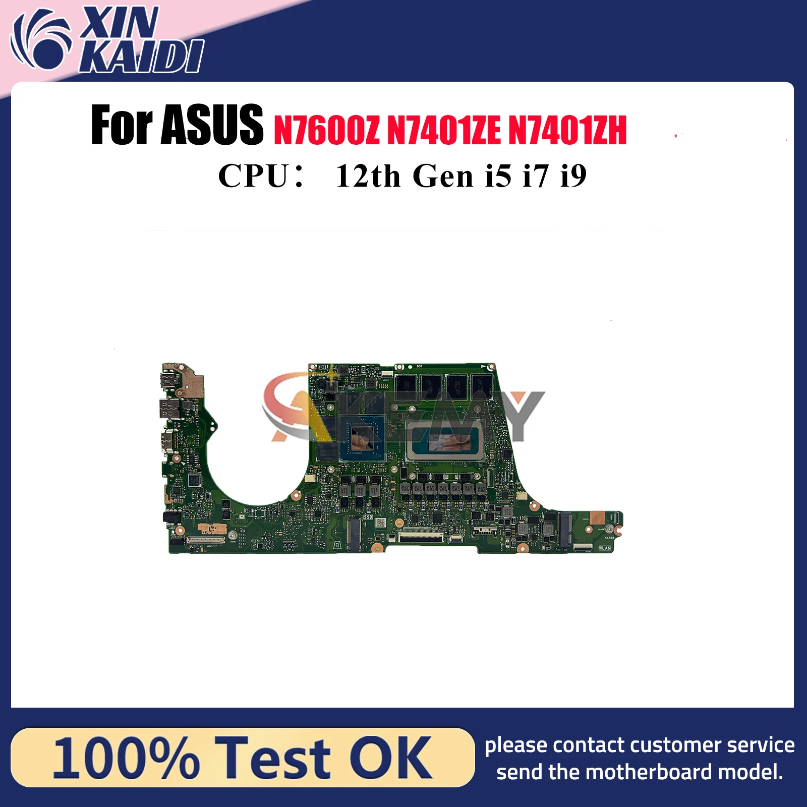 

N7401ZC Материнская плата для ноутбука ASUS Vivobook K6500Z N7401ZE K6400Z N7401ZH N7401Z N7600Z Материнская плата с 12-го поколения i5 i7 i9 fast