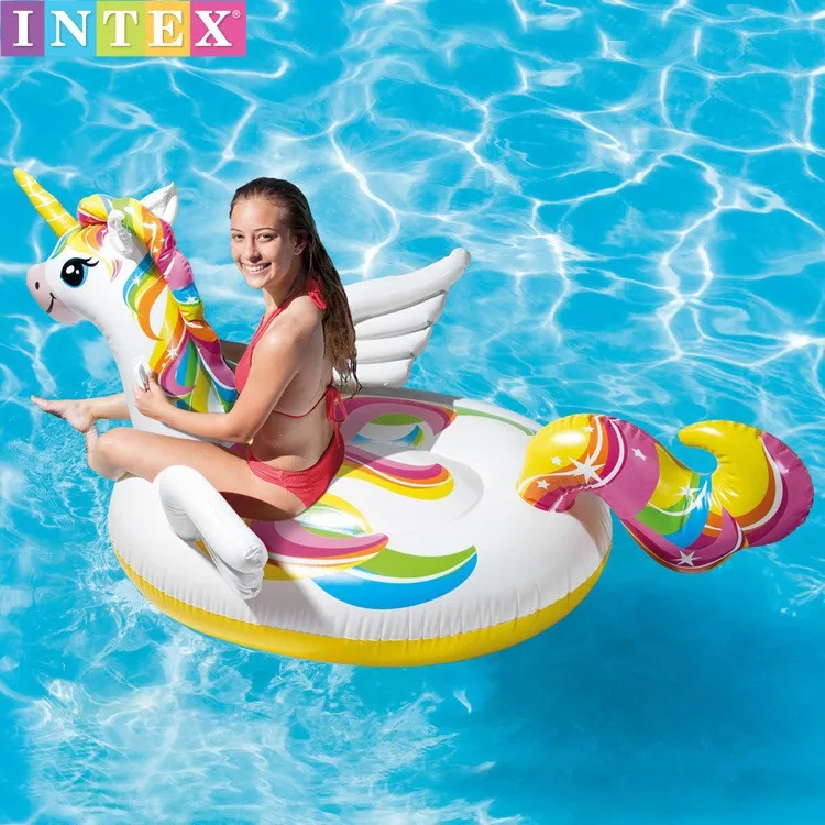 INTEX57561 Little Unicorn Mount Water Floating Row Leisure and Entertainment Floating Row Inflatable House