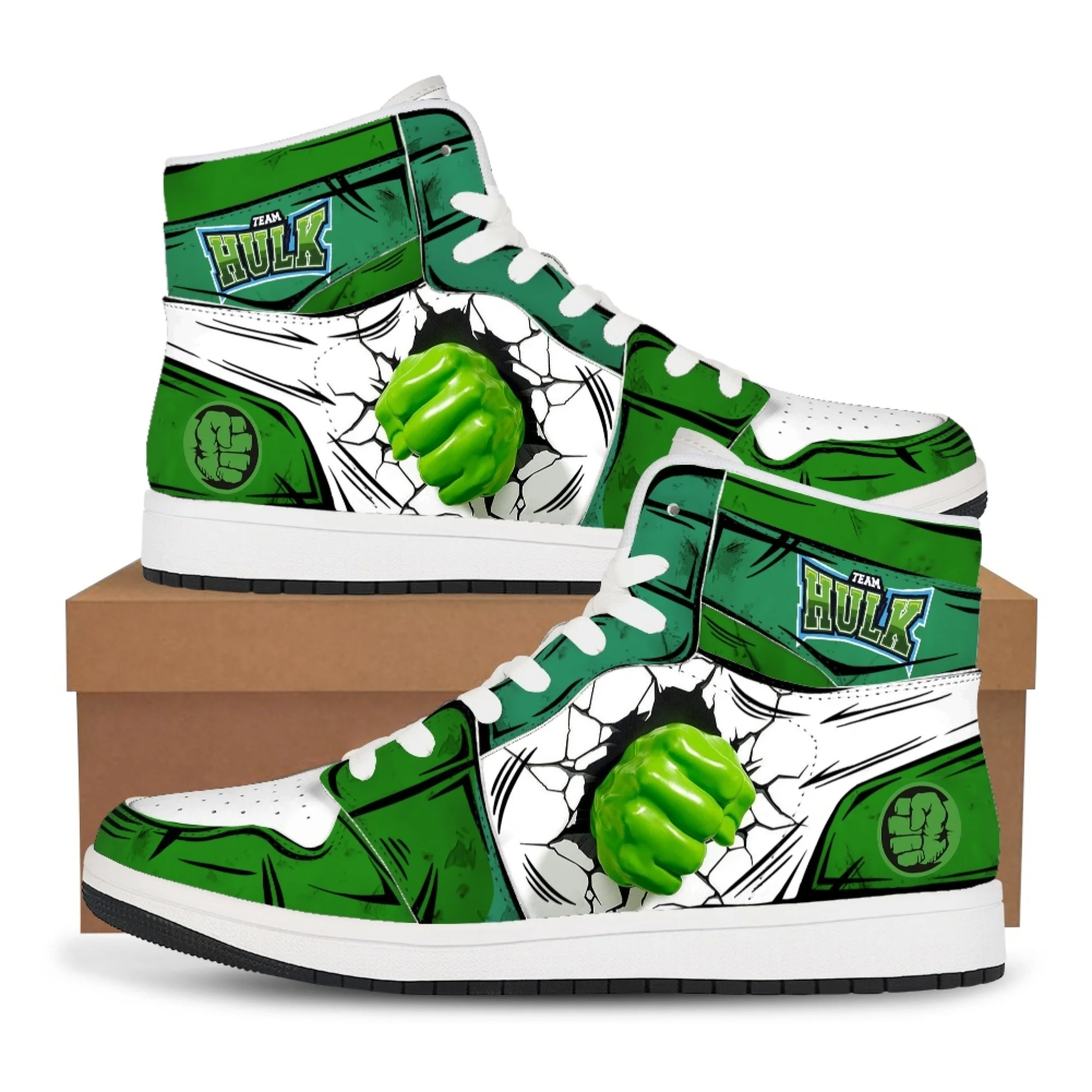 Marvel Anime Movies Sneakers Cartoon Figure Deadpool Hulk Iron Man Captain America Men Women Styles Running Shoes Birthday Gifts