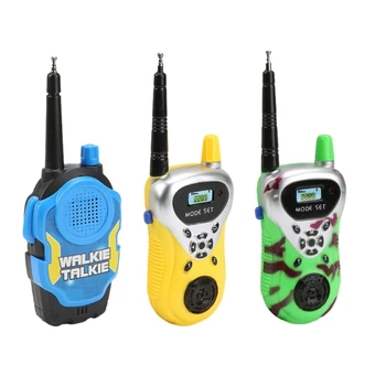 2PCS Walkie Talkie Ebeveyn Çocuklar Uzun Mesafe İletişim Cihazı Pil Tozu