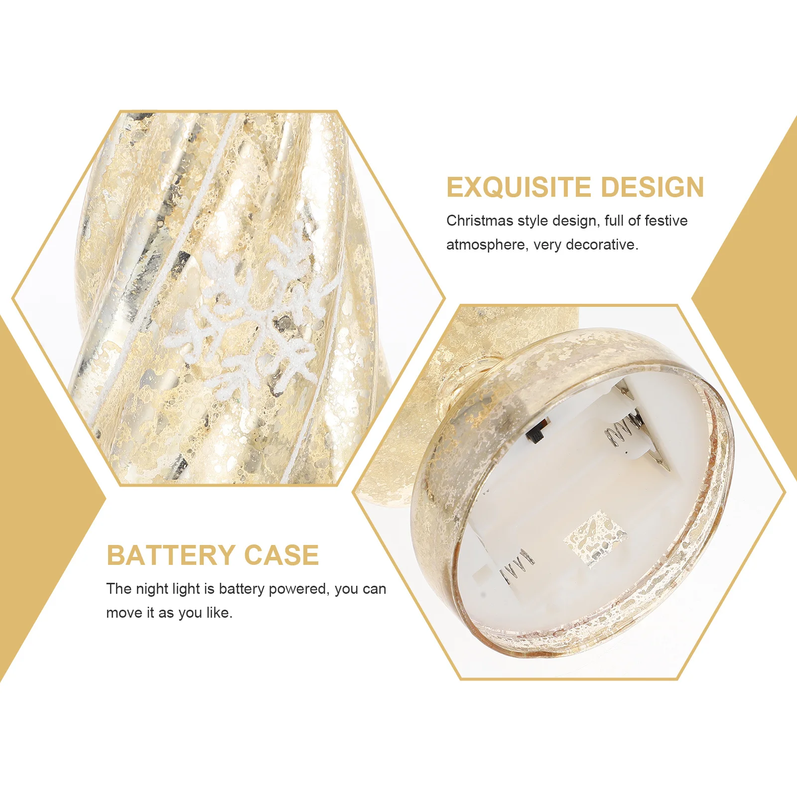 

1Pcs Glowing Christmas Tree Glass Night Lamp Xmas Adornment Decorative Light Festival Desktop Decor Glowing Xmas Ornament