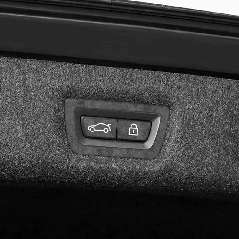 

For BMW 5 Series G30 G38 6GT Made of Alcantara Car Trunk Button Decorative Trim Frame Sticker Interior Custo Tuning Accessories