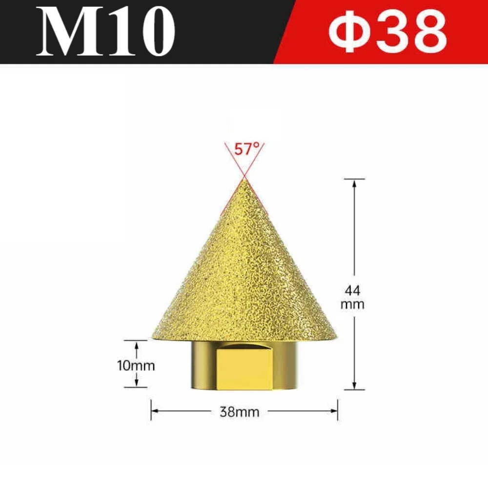 M10 M14 Gewinde Diamant-Abschrägungsfräser 38/50mm Kegel-Stanz- und Erweiterungsbohrer Schleifscheibe Keramikfliesen-Abschräger – Detail 4