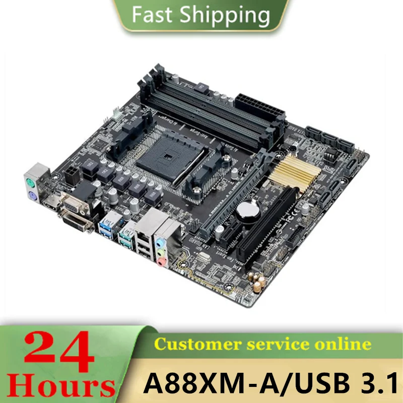 AMD A88X A88XM-A/USB 3.1 motherboard Used original Socket FM2+ DDR3 32GB USB2.0 USB3.0 SATA3 Desktop Mainboard