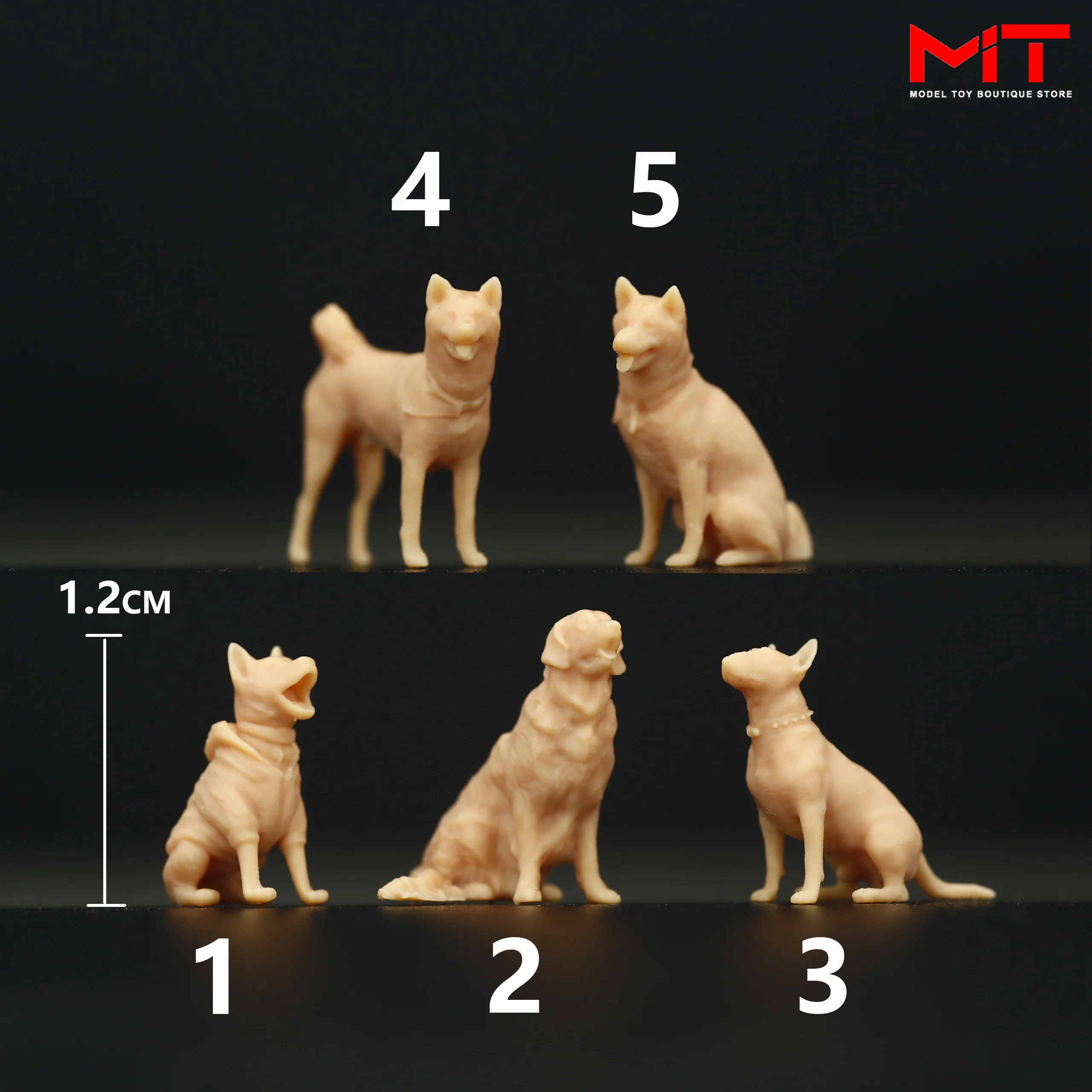 

Miniatures Figurine A233 1/87 1/64 1/43 Golden Retriever Bullhead Terrier Chai Dog Figures Doll Diorama Sand Table Scene Props