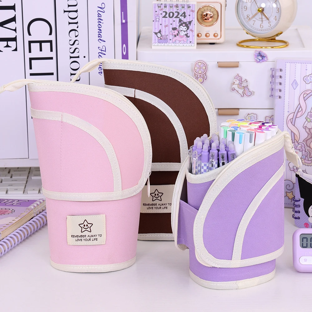 الوقوف حقيبة القلم طالب القرطاسية علامة الحقيبة حامل القلم الرصاص اللوازم المدرسية سروال قصير المنظم هدية للفتيات الصبي