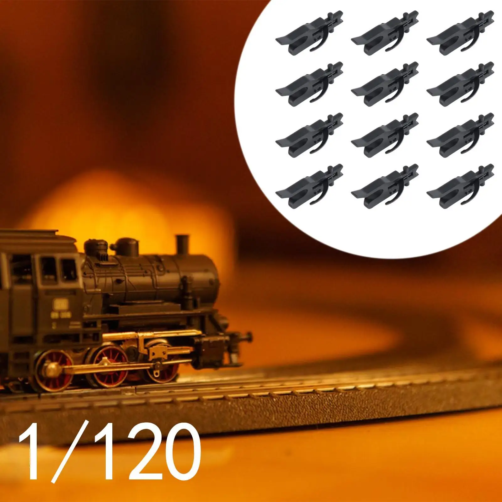 TT 1 120 Scale Model Train Couplers Hook for Freight Car Railroad DIY Modification European Design PP Plastic Craft Supply with