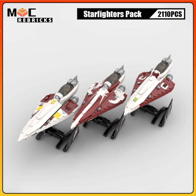 Space War Series Classic Light Interceptor fighters three Models MOC Building Blocks Collection Kit Bricks Toys Kid Gifts