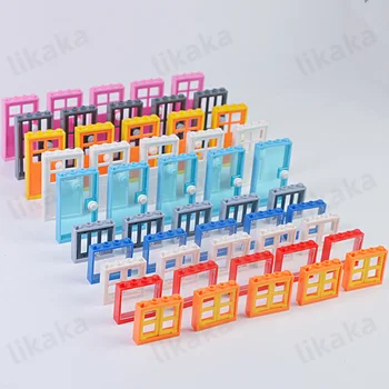 MOC City Friends maison porte fenêtre ensemble blocs de construction jouets compatibles blocs d'architecture classique pièces briques à monter soi-même enfants jouets