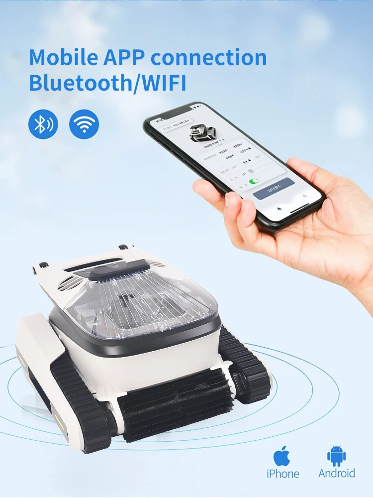 

Автоматический перезаряжаемый робот для чистки бассейна для эффективного удаления мусора снизу и стен в всех типов бассейнов