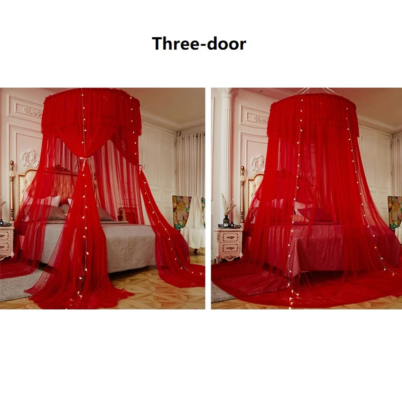 Children\'s Bed Canopy Mosquito Nets Curtain Bedding Home And Garden 1.2 Diameter Round Dome Tent Cotton Double Bed Mosquito Net