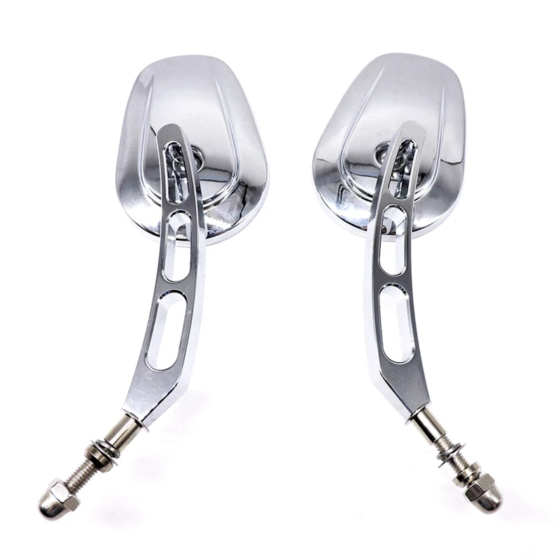 Handlebar Mount Mirrors For  Dyna Electra Glide Road Glide Road King Sportster 1200 883 Rearview Mirrors, Chrome