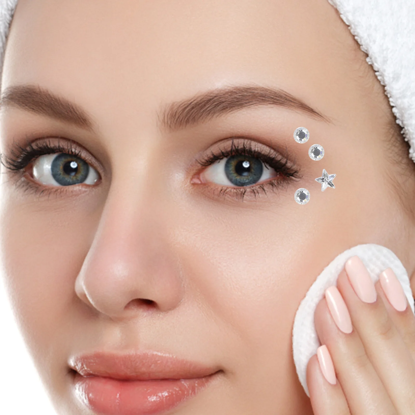 

1 Sheet Tear Drop Pearl Face Gems Stick on Festival Makeup Self Adhesive Face Jewels Stickers Body Jewels Nail Gems