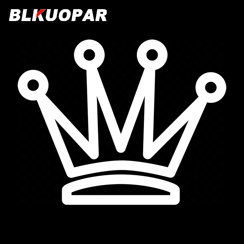 BLKUOPAR Crown Funny Car Stickers ATV Creative Vinyl Decal Occlusion Scratch Air Conditioner Trunk Decoration Car Door Protector