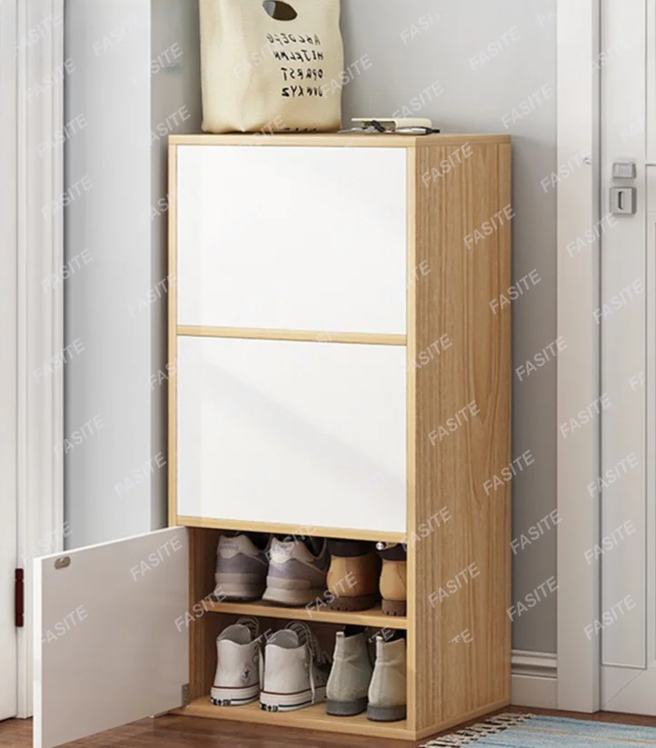 Shoe cabinet, small unit, narrow shoe rack, multi-layer dustproof, simple storage, and entrance cabinet