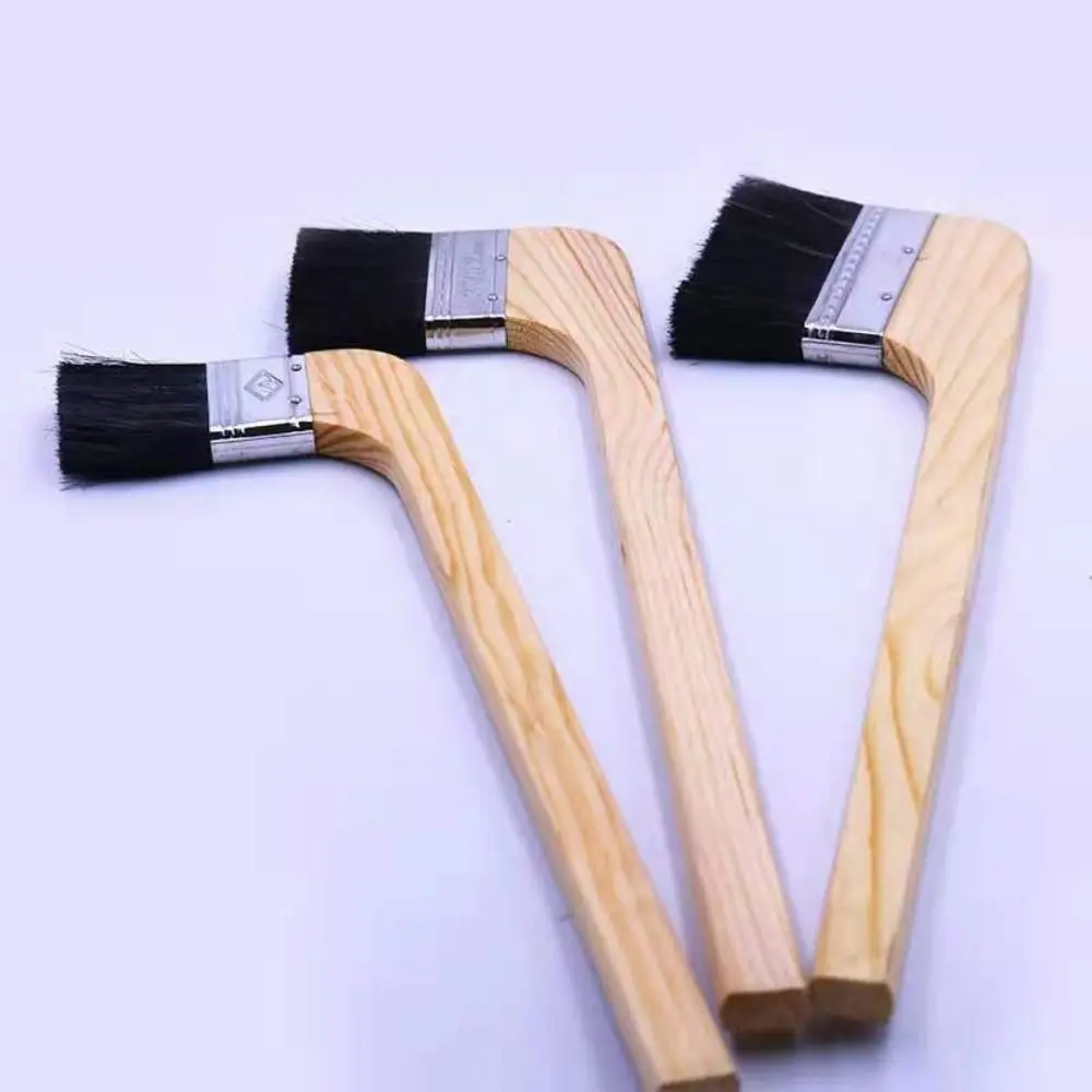 Long Handle Elbow Universal Bristle Brush Cleaning Tool Wall Painting Wood Handle Brush Cleaning Handle Wooden Brush