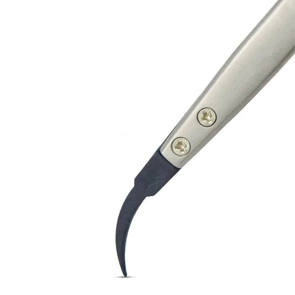Repair Tools Tweezers Fiber Comfortable Hand Feeling Full Stainless Steel With Replaceable Tips Useful Practical