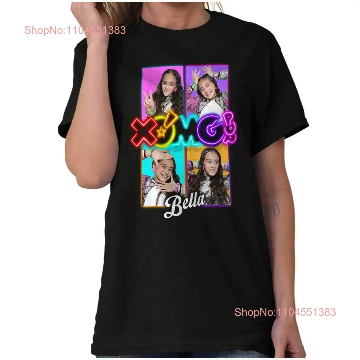 

XOMG POP Art Four Square Bella Womens Graphic T Shirt Tees