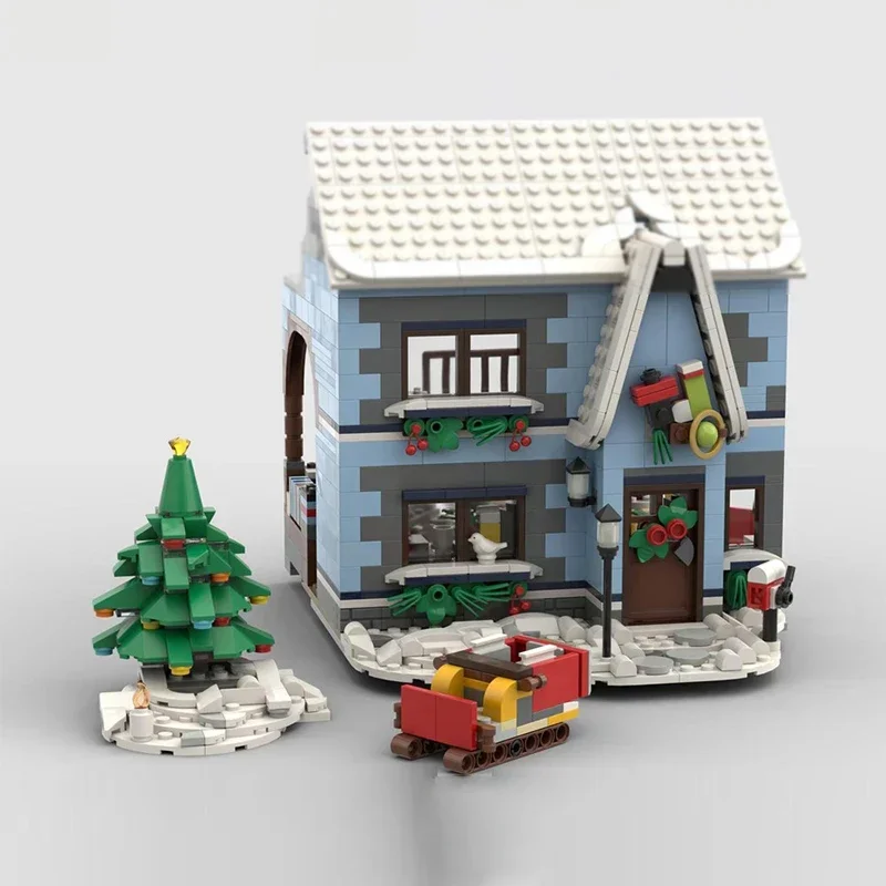 Street View Model MOC Building Bricks Beautiful Book And Toy Store Modular Technology Gifts Holiday Assemble Children Toys Suit