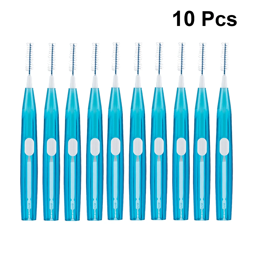 10pcs Interdental Plastic Dental Cleaner For Floss Brush Teeth Gaps Orthodontic Care Tool Floss Brush Oral Hygiene