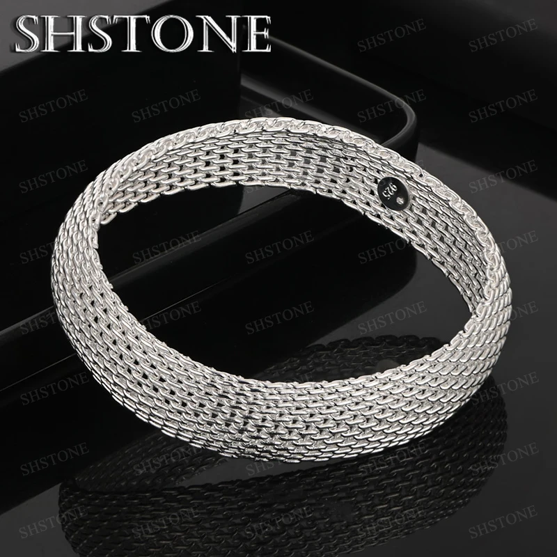 

Luxury High-quality Bangle 925 Sterling Silver Bangle For Women's Fashion Engagement Wedding Party Grace Jewelry Accessories